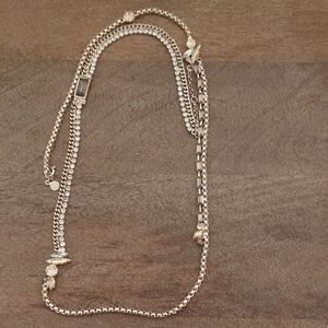 Loft Gold-Tone Necklace with Crystal Accents